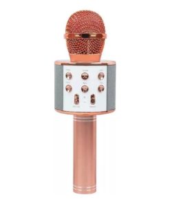 Microfono Karaoke Bluetooth altavoz Ws 858 Color Rosa Chicle