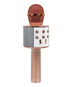 Microfono Karaoke Bluetooth altavoz Ws 858 Color Rosa Chicle
