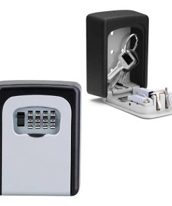 Mini Caja Fuerte O De Seguridad Aleación Aluminio Llave Gris