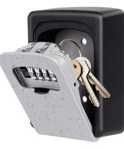 Mini Caja Fuerte O De Seguridad Aleación Aluminio Llave Gris