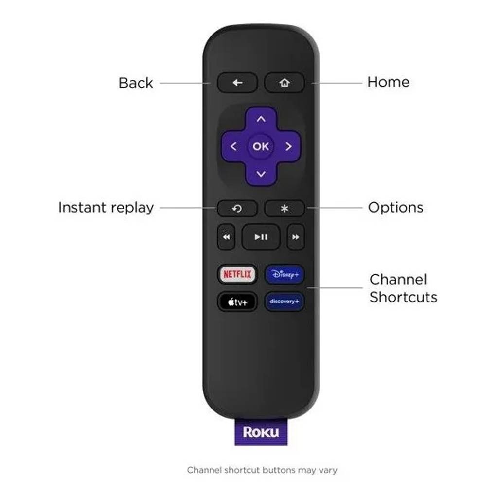 Roku Streaming Stick 4K 3820 de voz 4K negro 1GB memoria RAM
