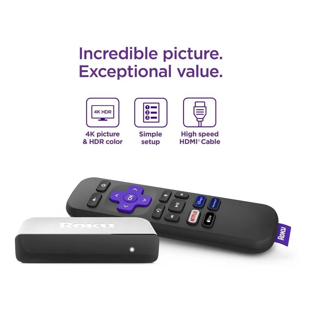 Roku Streaming Stick 4K 3820 de voz 4K negro 1GB memoria RAM