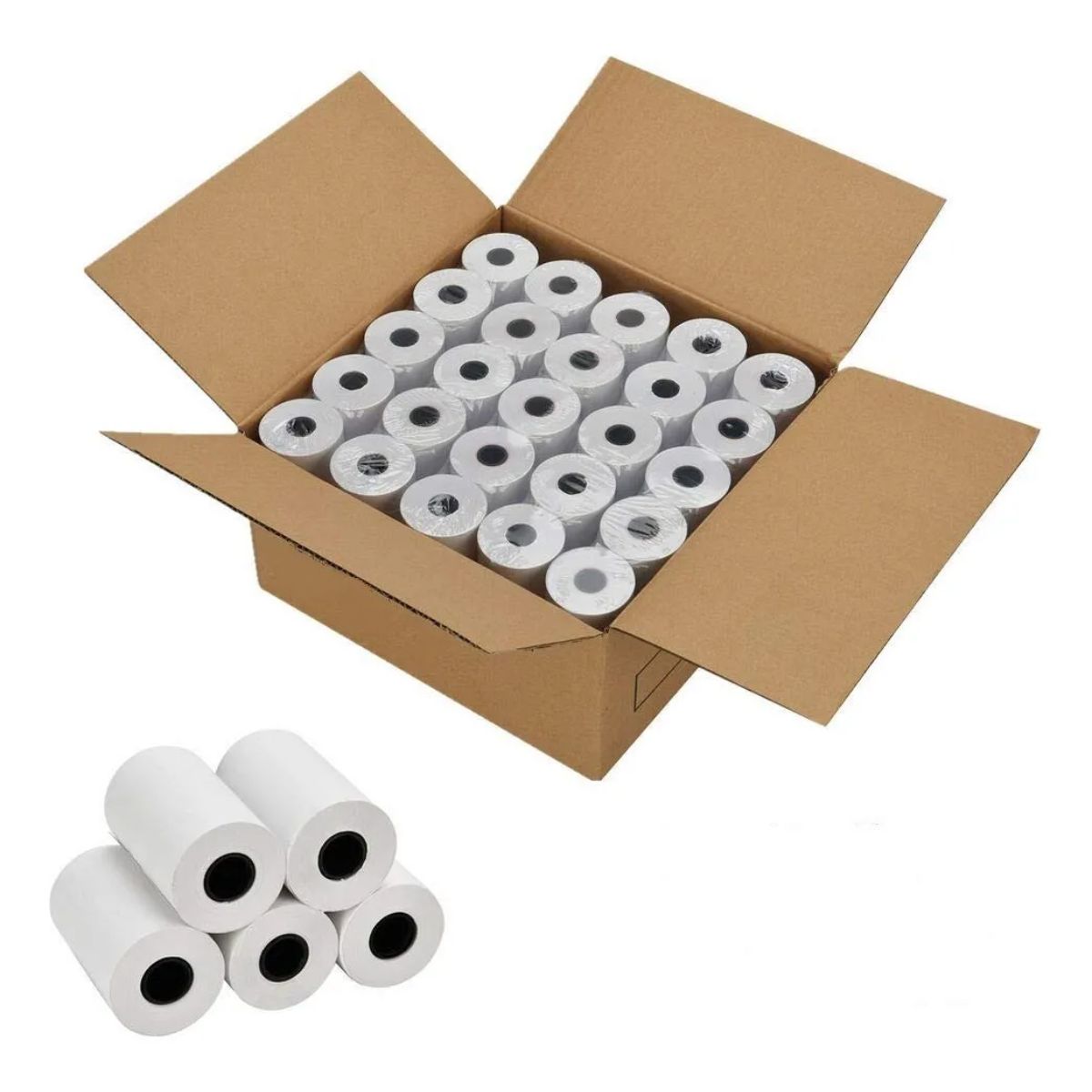 Rollo Térmico De Pos 57x40mm, Caja X100 Unidades Blanco