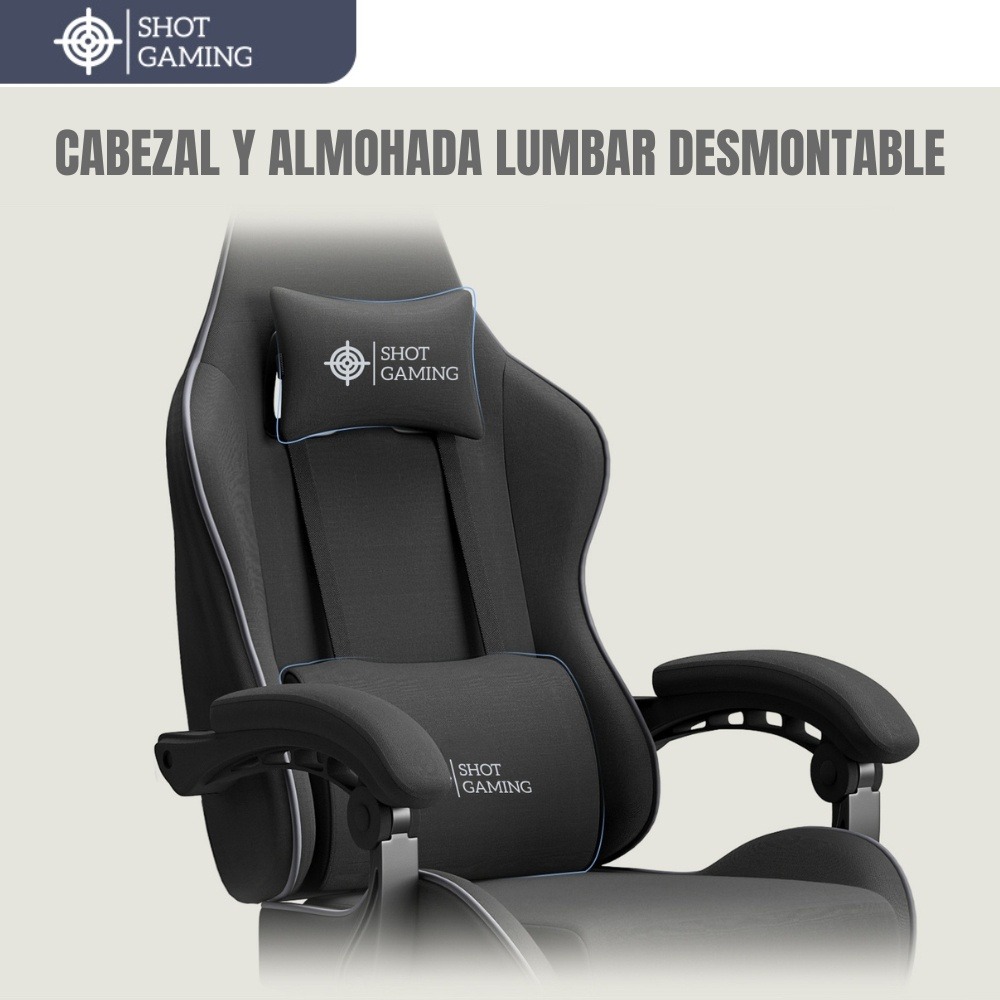 Silla Gamer Shot Gaming SHOT-LS6658-B | Soporte ergonómico