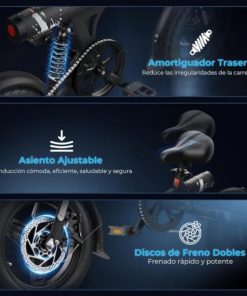 Bicicleta Eléctrica Luxor Eb9 Rodado 16'' 500w 120kg