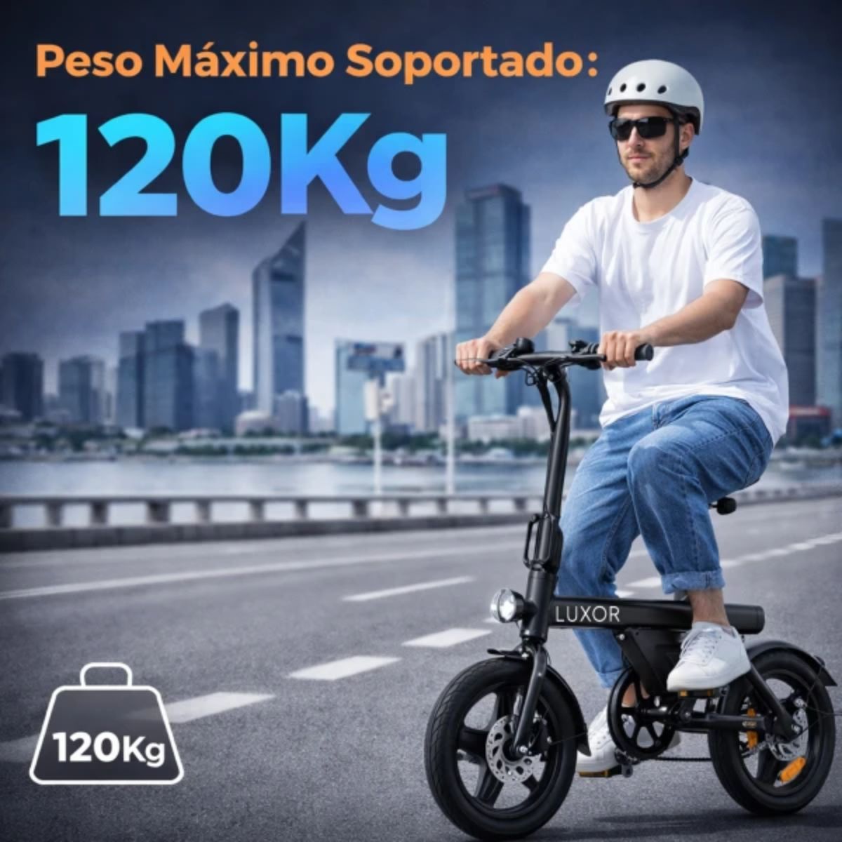 Bicicleta Eléctrica Luxor Eb9 Rodado 16'' 500w 120kg