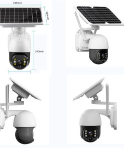 Cámara Seguridad Solar 4k Exterior Wifi Ptz Doble Lente Led