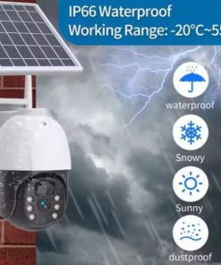 Cámara Seguridad Solar 4k Exterior Wifi Ptz Doble Lente Led