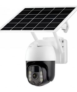 Cámara Seguridad Solar 4k Exterior Wifi Ptz Doble Lente Led
