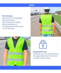 Copia - Chaleco Seguridad Con Bandas Reflectivo Para Moto Bicicleta 60grs