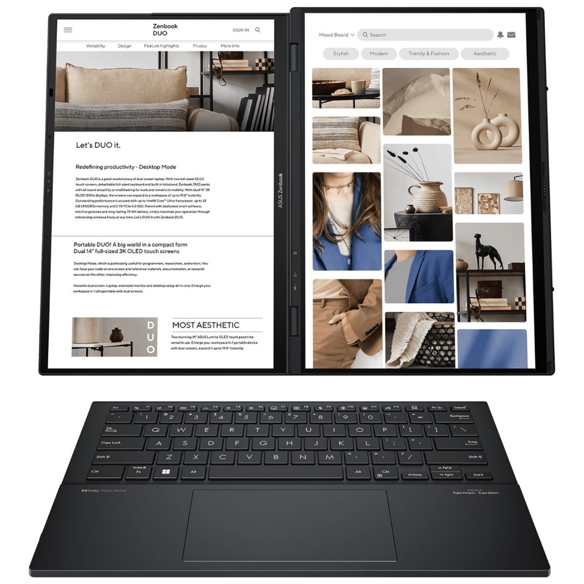 Copia - Notebook Asus Zenbook Duo Core Ultra 9 5.4Ghz 32GB 1TB SSD DUAL 14'' 3K Oled Touch