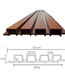 Copia - Pack X10 Revestimiento Exterior Wpc 3d Pared Decorativo Simil Madera NOGAL