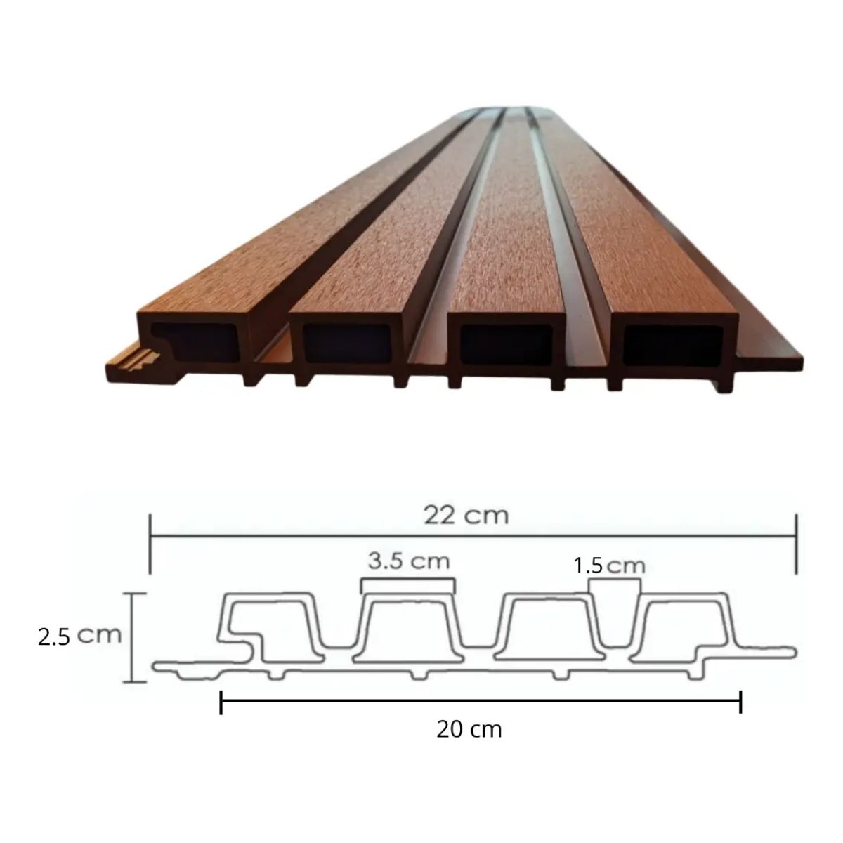 Copia - Pack X10 Revestimiento Exterior Wpc 3d Pared Decorativo Simil Madera NOGAL Copia - Pack X10 Revestimiento Exterior Wpc 3d Pared Decorativo Simil Madera NOGAL