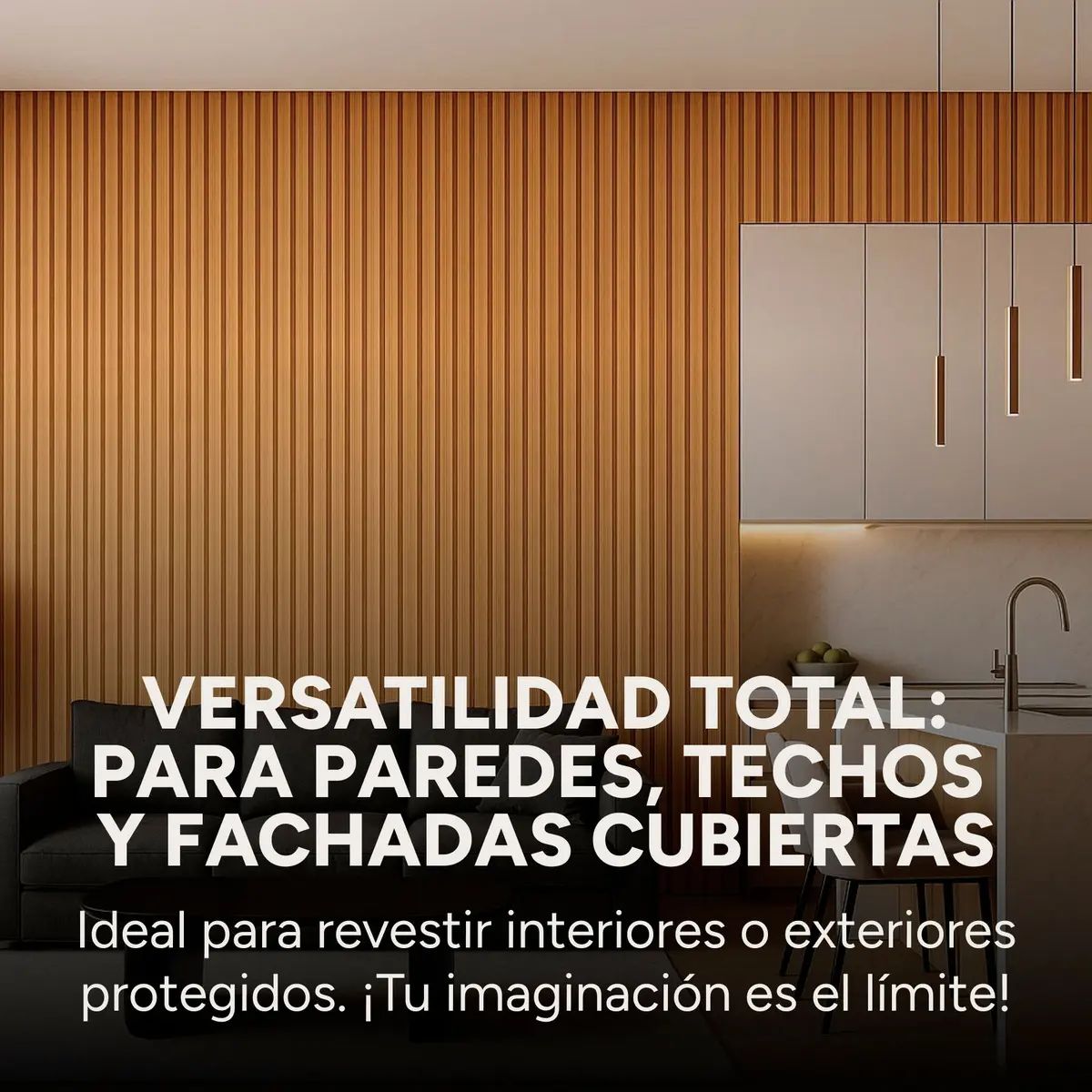 Copia - Pack X30 Wpc Simil Madera Panel Lambrin 290x16.7 Gris Oscuro
