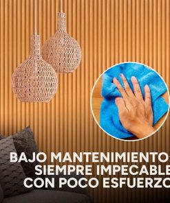 Copia - Pack X30 Wpc Simil Madera Wall Panel Lambrin 2.90x16.7 Color Marrón Madera Acanalado
