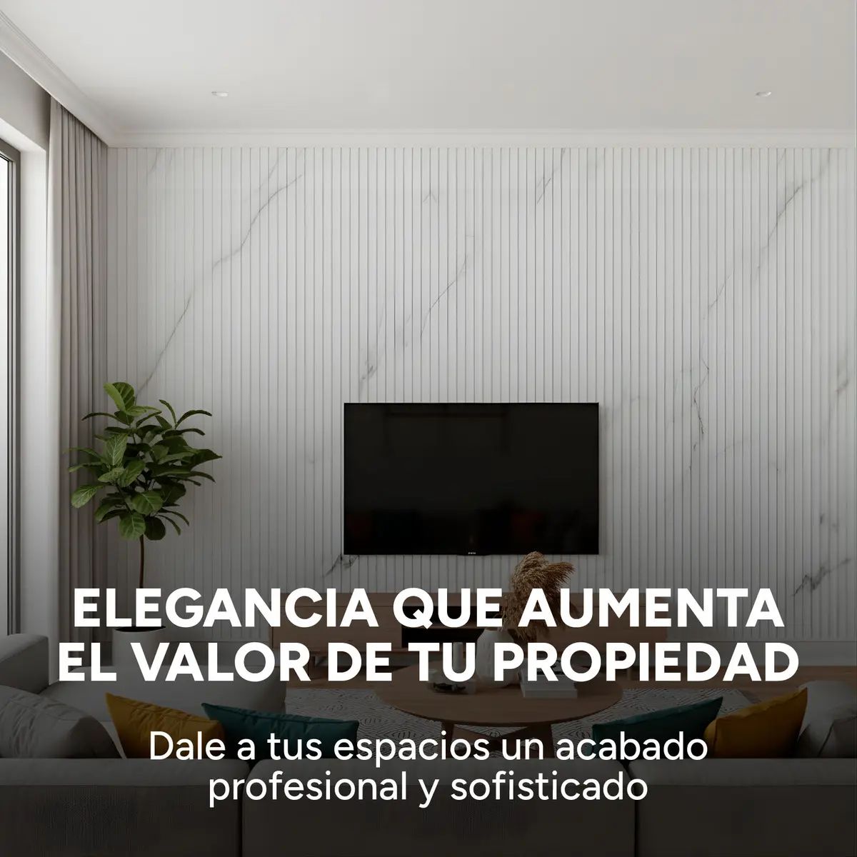 Copia - Pack X30 Wpc Wall Panel Lambrin 290x16.7cm BLANCO MARMOL