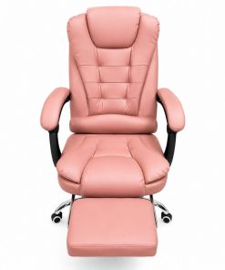 Copia - Silla ejecutiva cuero con apoya pies y 2 puntos de masajes NEGRA
