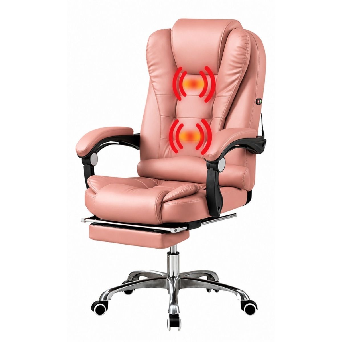 Copia - Silla ejecutiva cuero con apoya pies y 2 puntos de masajes NEGRA Copia - Silla ejecutiva cuero con apoya pies y 2 puntos de masajes NEGRA
