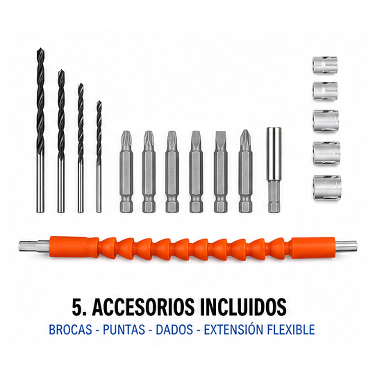 Copia - Taladro Profesional de alta potencia 13mm con 2 Baterias, Cargador y Maletin