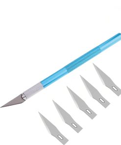 Copia - Trincheta Profesional Cortante D Precisión De Aluminio Con 5 Cuchillas PLATEADO
