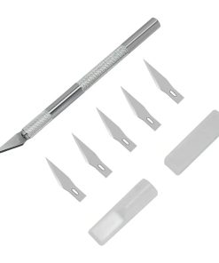 Copia - Trincheta Profesional Cortante D Precisión De Aluminio Con 5 Cuchillas PLATEADO