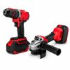 Kit Profesional de Taladro 13mm + Amoladora con 2 Baterias
