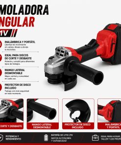 Kit Profesional de Taladro 13mm + Amoladora con 2 Baterias