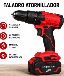Kit Profesional de Taladro 13mm + Amoladora con 2 Baterias