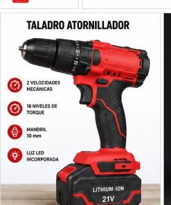 Kit de Taladro 13mm + Llave de impacto con 2 Baterias, Cargador y Maletin