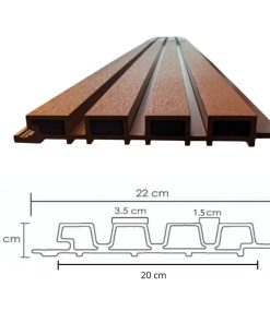 Revestimiento Exterior Wpc 3d Pared Simil Madera NOGAL
