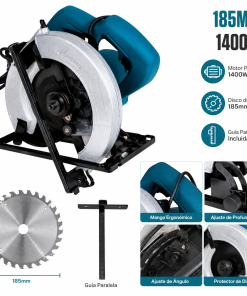 Sierra Circular Electrica Profesional Masaki 185mm 1400W