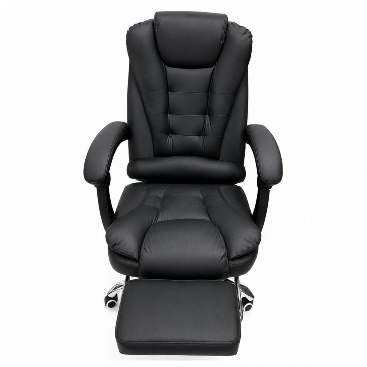 Silla ejecutiva cuero con apoya pies 2 puntos masajes NEGRA Silla ejecutiva cuero con apoya pies 2 puntos masajes NEGRA