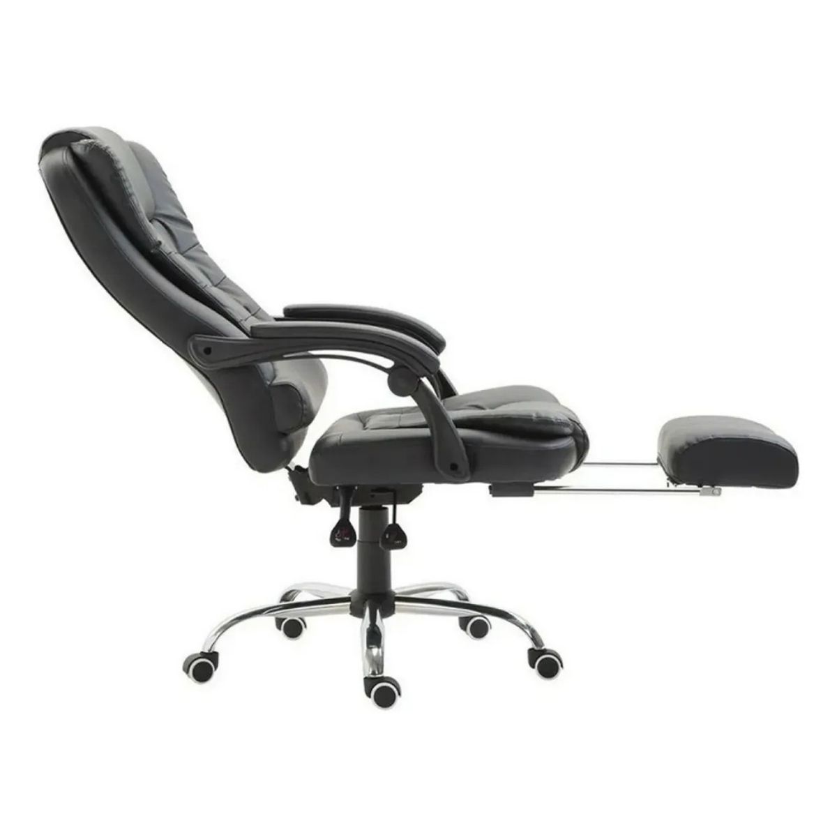 Silla ejecutiva cuero con apoya pies 2 puntos masajes NEGRA Silla ejecutiva cuero con apoya pies 2 puntos masajes NEGRA