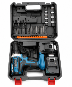 Taladro 10mm con 2 Baterias Percutor, Cargador y Maletin