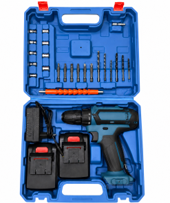 Taladro 10mm con 2 Baterias Percutor, Cargador y Maletin