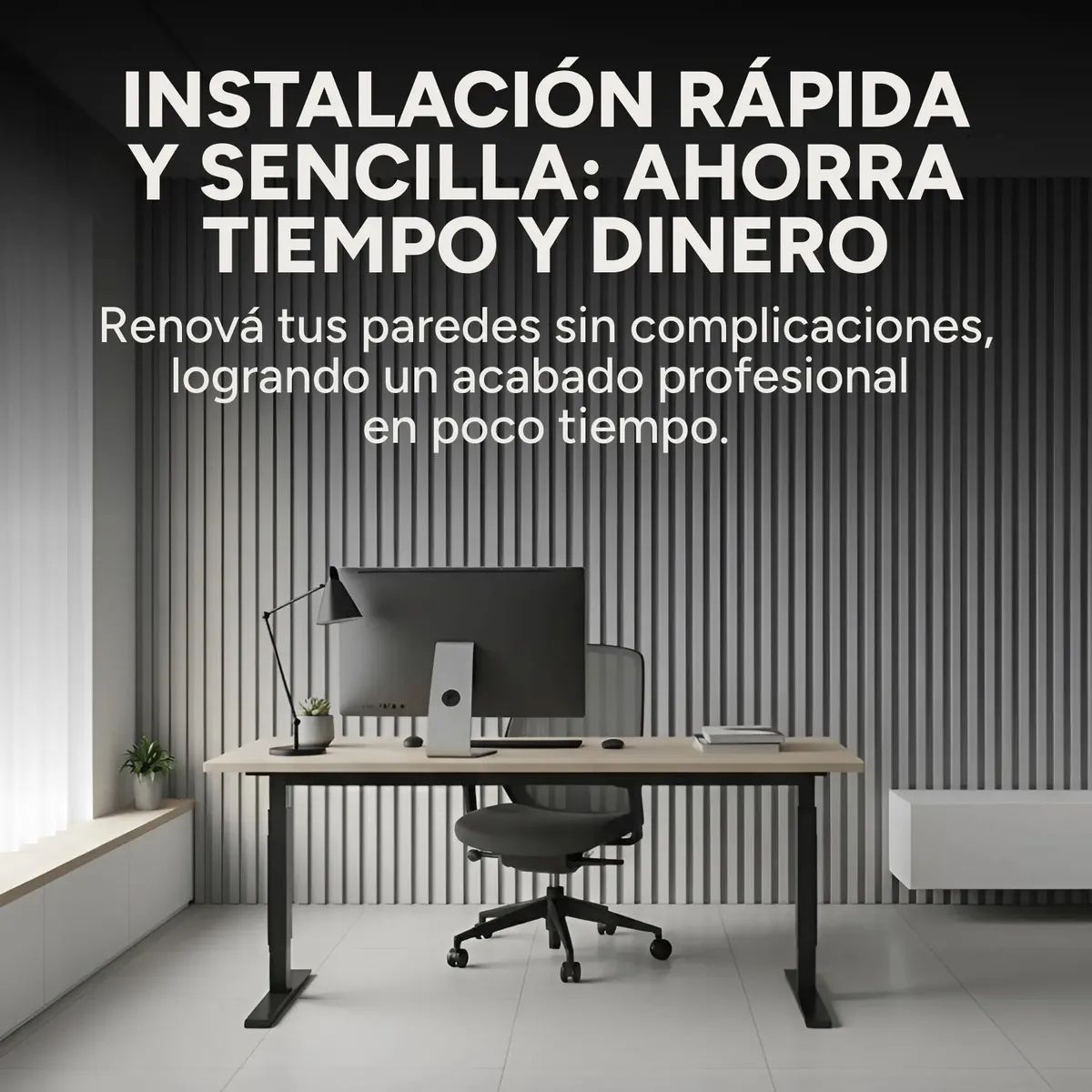 Wpc Revestimiento Simil Madera Lambrin 2.90x16.7 Gris Oscuro