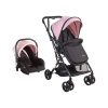Coche de bebé Bebesit Travel System Vox con cubrepiés - Rosa
