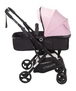 Coche de bebé Bebesit Travel System Vox con cubrepiés - Rosa