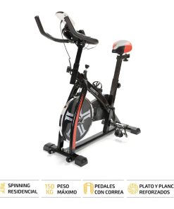 Copia - Bicicleta Spinning Profesional Ergométrica Disco 13Kg Premium