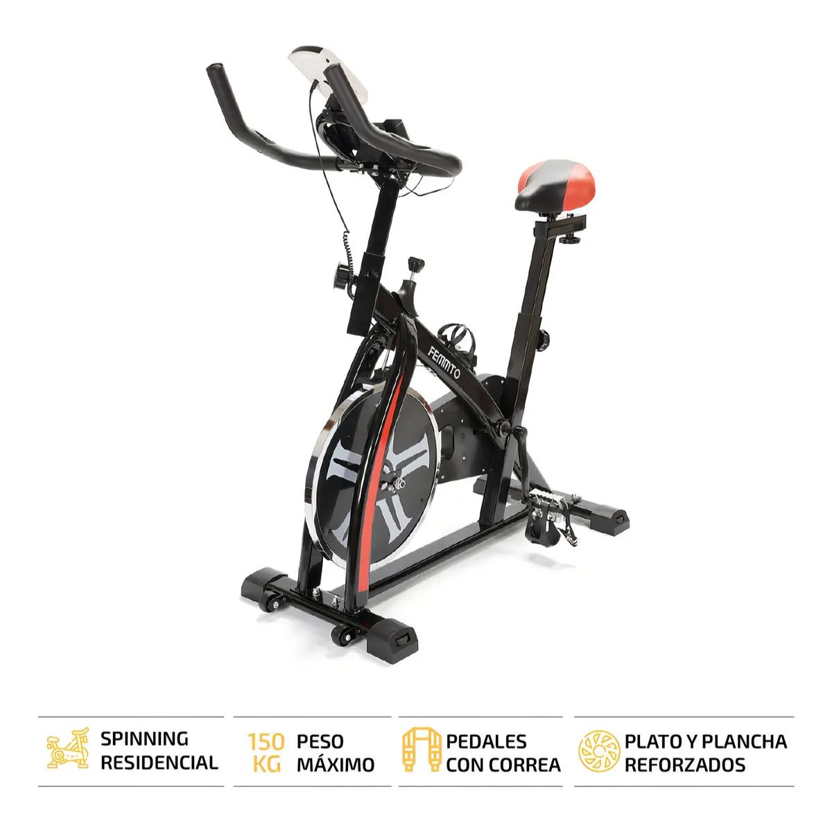 Copia - Bicicleta Spinning Profesional Ergométrica Disco 13Kg Premium Copia - Bicicleta Spinning Profesional Ergométrica Disco 13Kg Premium