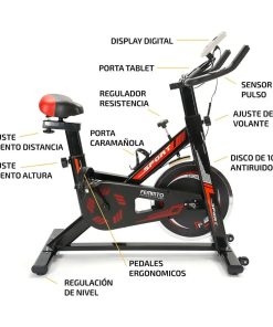Copia - Bicicleta Spinning Profesional Ergométrica Disco 13Kg Premium
