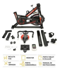 Copia - Bicicleta Spinning Profesional Ergométrica Disco 13Kg Premium