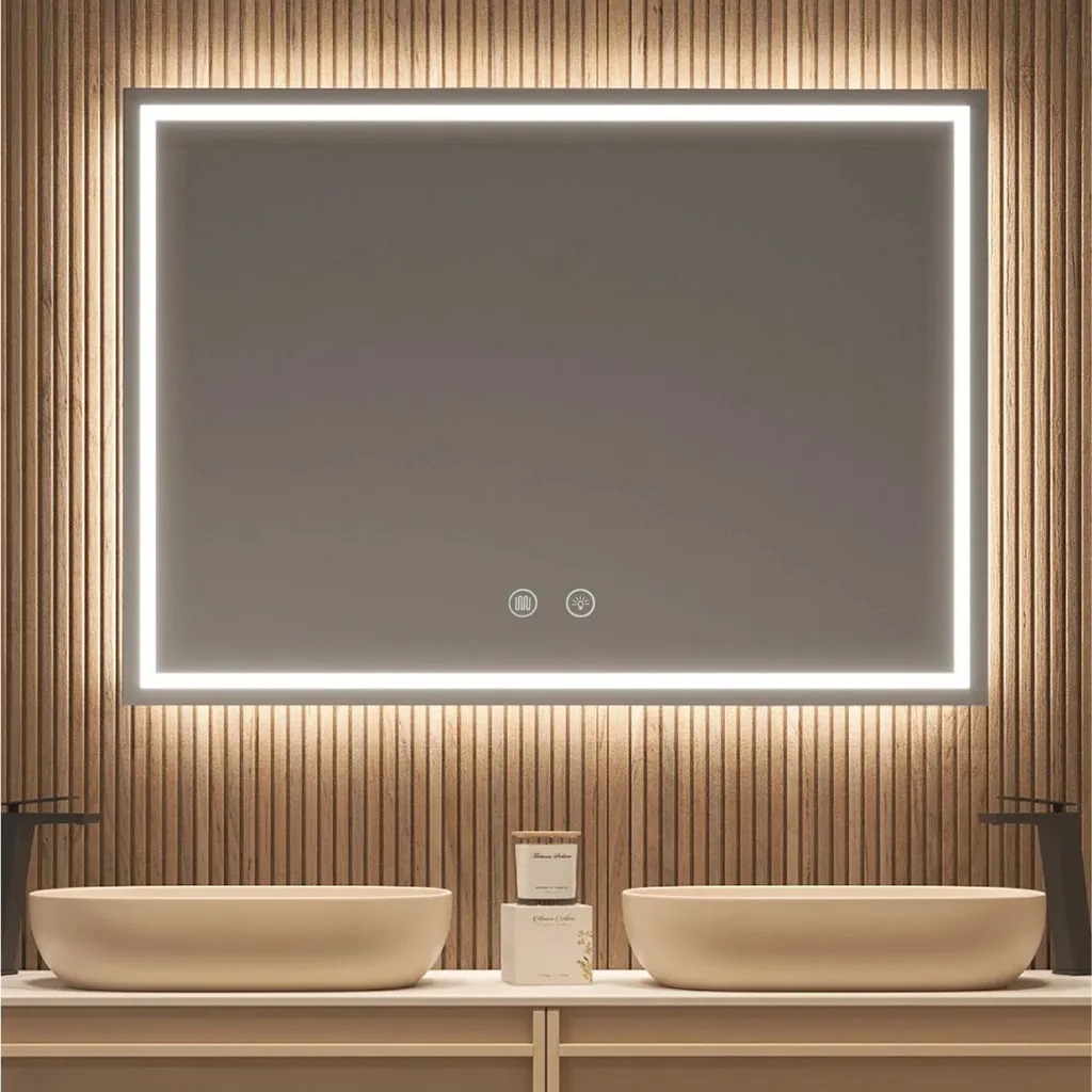 Copia - Espejo De Baño Led 60 X 80cm Led12 Desempañador Copia - Espejo De Baño Led 60 X 80cm Led12 Desempañador
