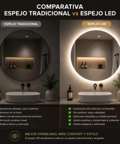 Copia - Espejo Irregular Sin Marco Cuerpo Entero Led 160x50cm
