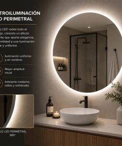 Copia - Espejo Irregular Sin Marco Cuerpo Entero Led 160x50cm