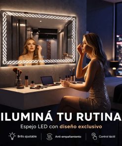 Copia - Espejo Irregular Sin Marco Cuerpo Entero Led 160x50cm