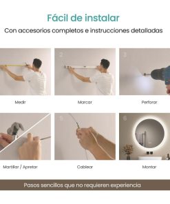 Copia - Espejo Irregular Sin Marco Cuerpo Entero Led 160x50cm
