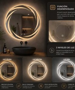 Copia - Espejo Irregular Sin Marco Cuerpo Entero Led 160x50cm