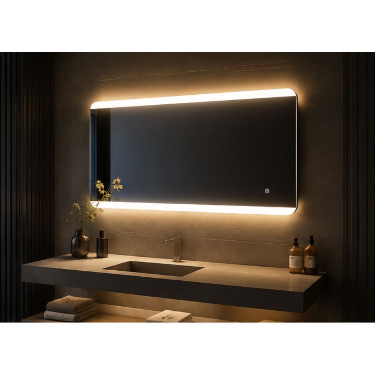 Copia - Espejo Rectangular Con Led Baño Led10 50 X 70 Cm Desempañador Copia - Espejo Rectangular Con Led Baño Led10 50 X 70 Cm Desempañador