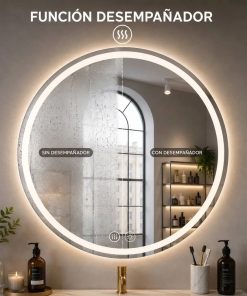 Copia - Espejo Redondo Con Luz Led Modelo Led01 60 Cm